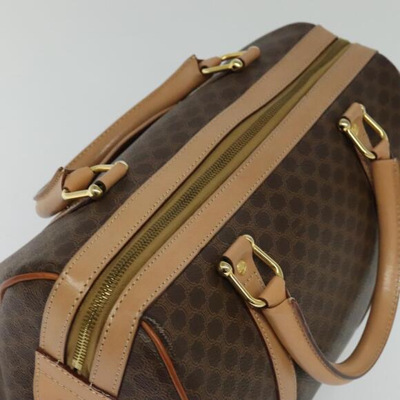 CELINE Macadam Canvas Hand Bag Pvc Leather Brown - Picture 6 of 12